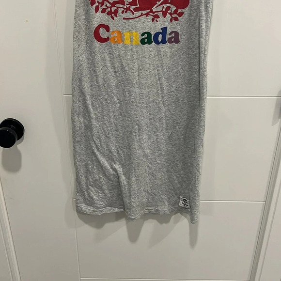 Roots gray rainbow themed summer dress size XXS - Picture 4 of 9
